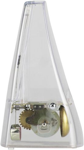FLEOR Professional Pyramid Mechanical Metronome Musical Timer Beat Tempo for Guitar Bass Piano Violin, Transparent in Saudi Arabia