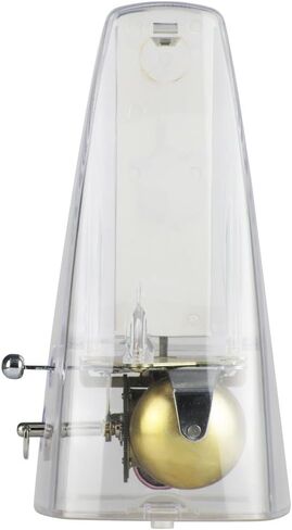 FLEOR Professional Pyramid Mechanical Metronome Musical Timer Beat Tempo for Guitar Bass Piano Violin, Transparent in Saudi Arabia