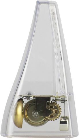 FLEOR Professional Pyramid Mechanical Metronome Musical Timer Beat Tempo for Guitar Bass Piano Violin, Transparent in Saudi Arabia