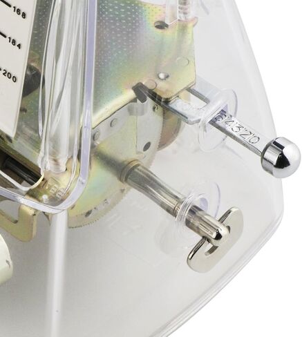 FLEOR Professional Pyramid Mechanical Metronome Musical Timer Beat Tempo for Guitar Bass Piano Violin, Transparent in Saudi Arabia
