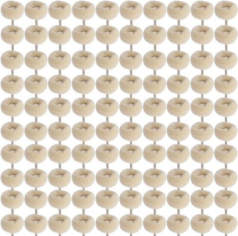 HIPOGT 100 Pcs Polishing Buffing Wheel Set Wool Felt Cotton Mounted 3/32 Shank Buff Wheels Shank Rotary Buffing Tools Accessories in Saudi Arabia