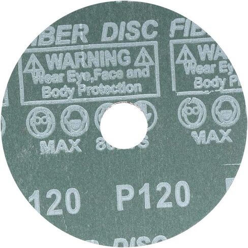 uxcell 4-Inch x 5/8-Inch Aluminum Oxide Resin Fiber Discs, Center Hole 24 Grit Sanding Grinding Discs, 5 Pack in Saudi Arabia