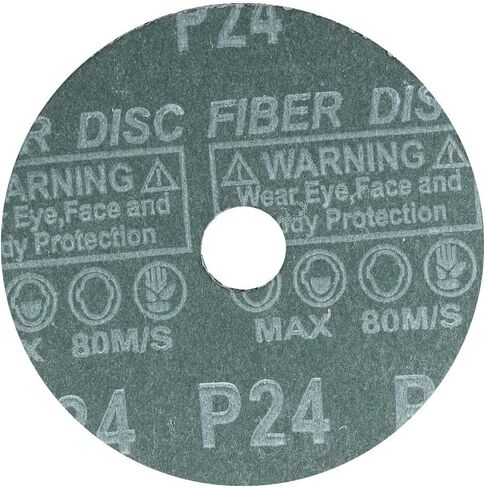 uxcell 4-Inch x 5/8-Inch Aluminum Oxide Resin Fiber Discs, Center Hole 24 Grit Sanding Grinding Discs, 5 Pack in Saudi Arabia