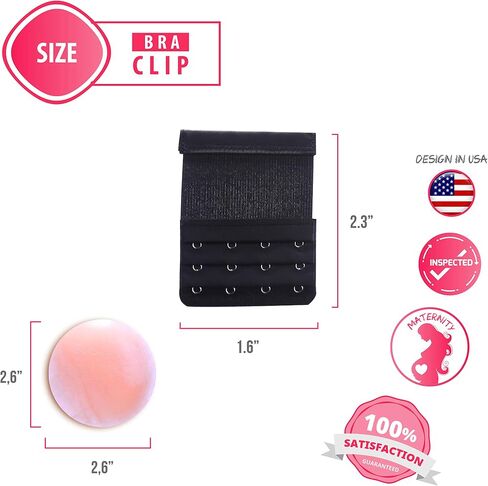 Bra Extender 4 Hook Clip – 3 Pc Set Bundle Nipplecovers Band Back Strap Extension in Saudi Arabia