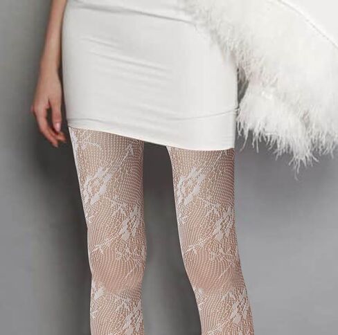 QFSH Women Sexy Fishnet Stockings Lace Stockings Black Fish Net Tights Pantyhose in Saudi Arabia