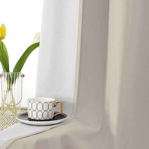 ستائر تعتيم كاملة من OVZME بطول 91.44 سم، عبوتان، طبقات ستائر قصيرة من الكتان الصناعي الصلب باللون الرمادي الداكن، حماية الخصوصية وتوفير الطاقة، ستائر تعتيم غرفة النوم وغرفة المعيشة، 30 عرض × 36 طول in Kuwait