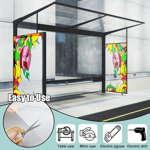 Beeveer 48" x 96" (1/16") Clear Polycarbonate Sheet UV Coating on Both Sides Transparent Flexible Plastic Panels with Film on Both Sides for Crafts DIY Window Replacement Panes in Saudi Arabia