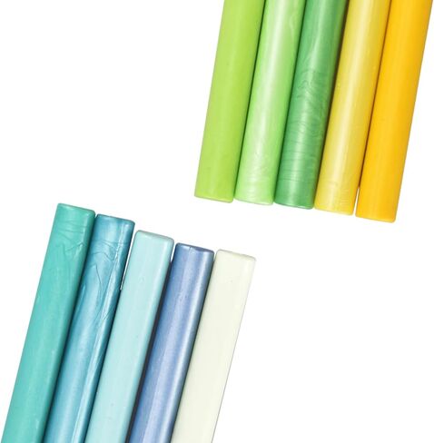Mceal Glue Sealing Wax Rods, Sealing Wax Sticks for Wax Seal Stamp, 10pcs Pack Mix Color - Candy in Saudi Arabia