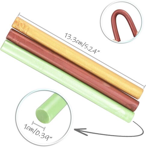 Mceal Glue Sealing Wax Rods, Sealing Wax Sticks for Wax Seal Stamp, 10pcs Pack Mix Color - Candy in Saudi Arabia
