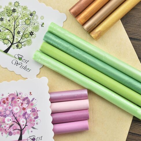 Mceal Glue Sealing Wax Rods, Sealing Wax Sticks for Wax Seal Stamp, 10pcs Pack Mix Color - Candy in Saudi Arabia
