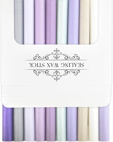 Mceal Glue Sealing Wax Rods, Sealing Wax Sticks for Wax Seal Stamp, 10pcs Pack Mix Color - Candy in Saudi Arabia