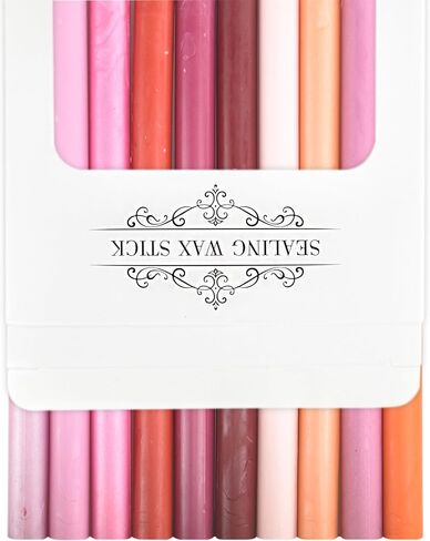 Mceal Glue Sealing Wax Rods, Sealing Wax Sticks for Wax Seal Stamp, 10pcs Pack Mix Color - Candy in Saudi Arabia
