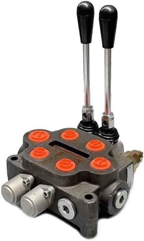 صمام التحكم الاتجاهي الهيدروليكي 25 GPM من HOTSTORE لودر جرار صغير، 3 بكرة، مضخة هيدروليكية ذات أسطوانة مزدوجة التمثيل، 3000 رطل لكل بوصة مربعة، داخل/خارج: 3/4 بوصة BSPP، العمل 1/2 بوصة BSPP in Kuwait