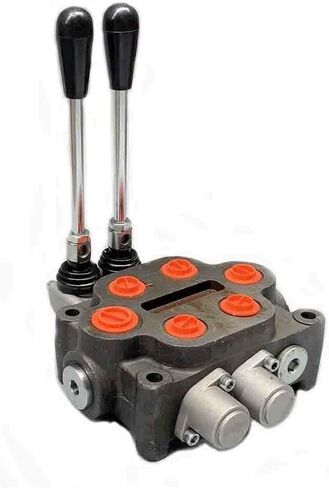 صمام التحكم الاتجاهي الهيدروليكي 25 GPM من HOTSTORE لودر جرار صغير، 3 بكرة، مضخة هيدروليكية ذات أسطوانة مزدوجة التمثيل، 3000 رطل لكل بوصة مربعة، داخل/خارج: 3/4 بوصة BSPP، العمل 1/2 بوصة BSPP in Kuwait