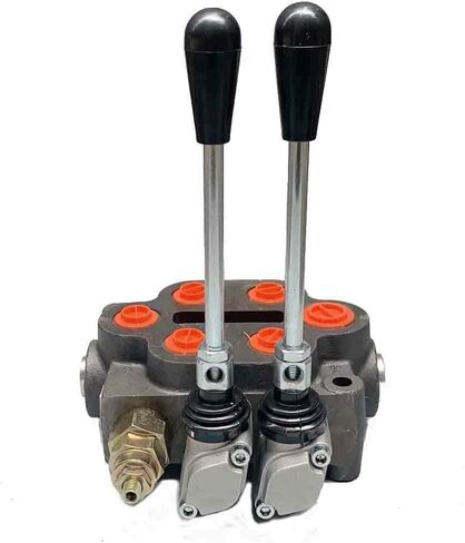 صمام التحكم الاتجاهي الهيدروليكي 25 GPM من HOTSTORE لودر جرار صغير، 3 بكرة، مضخة هيدروليكية ذات أسطوانة مزدوجة التمثيل، 3000 رطل لكل بوصة مربعة، داخل/خارج: 3/4 بوصة BSPP، العمل 1/2 بوصة BSPP in Kuwait