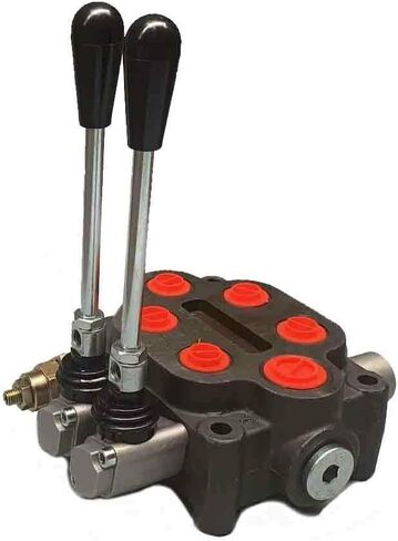صمام التحكم الاتجاهي الهيدروليكي 25 GPM من HOTSTORE لودر جرار صغير، 3 بكرة، مضخة هيدروليكية ذات أسطوانة مزدوجة التمثيل، 3000 رطل لكل بوصة مربعة، داخل/خارج: 3/4 بوصة BSPP، العمل 1/2 بوصة BSPP in Kuwait