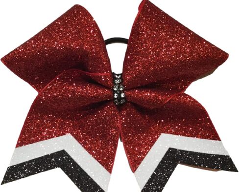 Red Glitter Cheer Bow in Saudi Arabia