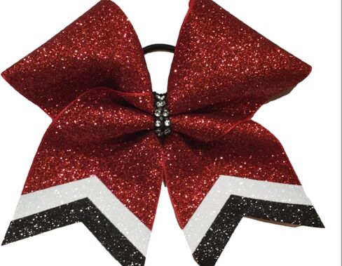 Red Glitter Cheer Bow in Saudi Arabia