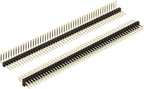 MECCANIXITY Pin Header 1.27mm Pitch Copper Pin, Single Row 50 Pin and Dual Row 2x50 Pin for Prototype Black 20 Set in Saudi Arabia