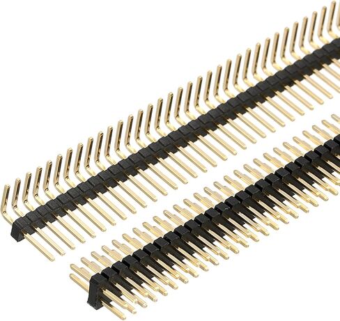 MECCANIXITY Pin Header 1.27mm Pitch Copper Pin, Single Row 50 Pin and Dual Row 2x50 Pin for Prototype Black 20 Set in Saudi Arabia