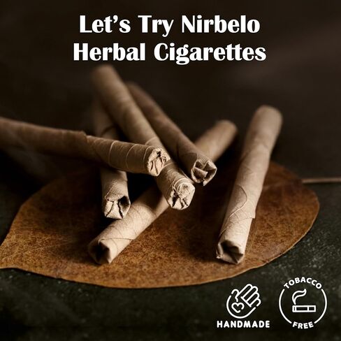 Nirbelo Herbal Cigarillos، خالي من التبغ والنيكوتين بنسبة 100% للإقلاع عن التدخين، 100 سيجارة، عبوة من 5، نكهة ممتازة in Saudi Arabia
