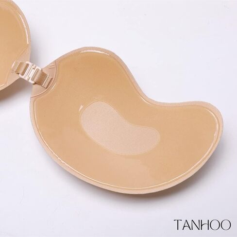 حمالة صدر لاصقة من السيليكون للنساء من TANHOO، حمالة صدر بدون حمالات بدون ظهر، حمالة صدر غير مرئية للرفع. شكل المانجو / 2 أزواج in Kuwait