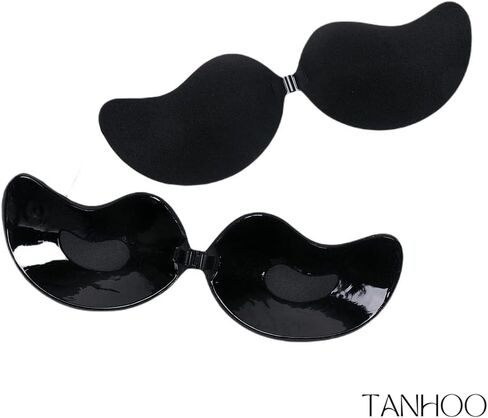 حمالة صدر لاصقة من السيليكون للنساء من TANHOO، حمالة صدر بدون حمالات بدون ظهر، حمالة صدر غير مرئية للرفع. شكل المانجو / 2 أزواج in Kuwait