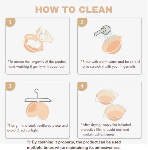 حمالة صدر لاصقة من السيليكون للنساء من TANHOO، حمالة صدر بدون حمالات بدون ظهر، حمالة صدر غير مرئية للرفع. شكل المانجو / 2 أزواج in Kuwait