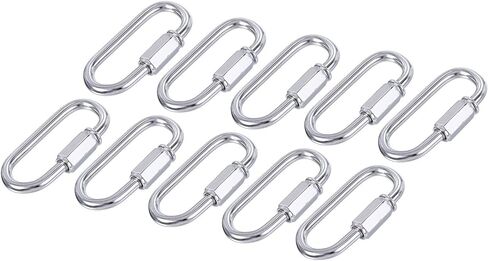 YOKIVE 10 Pcs Chain Connectors, Chain Locking Quick Link, Great for Light, Key, Camping, Backpack, Rope (Black, 4mm Thick) in Saudi Arabia