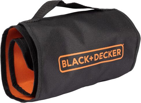 Black+Decker Kids Tool Bag Set 13-Piece Junior Roll Up Bag Pretend Play Tools, Hammer, Phillips Screwdriver, Pliers, Adjustable Wrench & More! for Boys & Girls Ages 3+ in Saudi Arabia