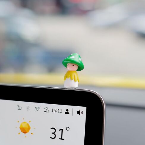 Car Interior Multicolor Mini Mushroom Frigurines Dashboard Decorations Pack of Cute Decoration for Vehicle,Room,Cake,Cake and Cupcake Toppers in Saudi Arabia