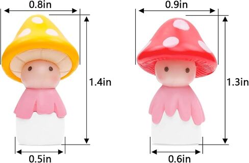 Car Interior Multicolor Mini Mushroom Frigurines Dashboard Decorations Pack of Cute Decoration for Vehicle,Room,Cake,Cake and Cupcake Toppers in Saudi Arabia