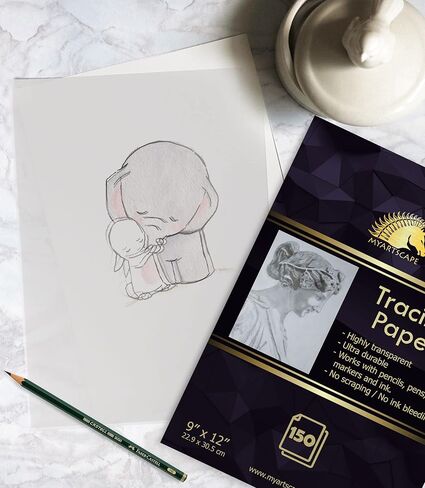 MyArtscape Tracing Paper Pad - 39lb - 9" x 12" - 150 Transparent Sheets - Artist Quality in Saudi Arabia