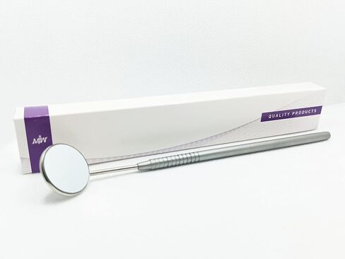 Dental Mirror with Handle, Stainless Steel Dentist Tools for Teeth Cleaning Inspection, Oral Hygiene Mouth Mirror for Daily Use CE,Silver in Saudi Arabia