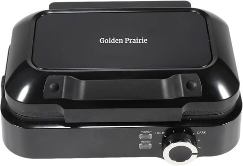 صانعة الوافل البلجيكية العميقة للغاية من جولدن براري بقدرة 1200 وات، شريحتين من حديد الوافل غير القابل للصدأ، 1 بوصة من الوافل السميك، 7 مستويات تحمير قابلة للتعديل، صانعة الفطائر الكهربائية، جوانب لا تسبب الفوضى، أسود in Kuwait