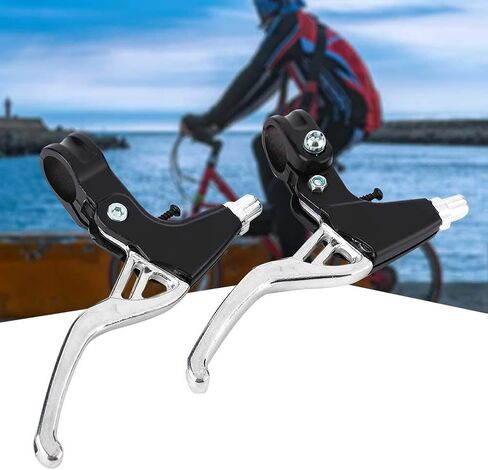 Brake Level,1 Pair Aluminium Alloy Mountain Bike Road MTB Cycling Brake Level Handles (4 Colors:Red,Blue,Black,Silver)(Silver) and Spare Parts in Saudi Arabia