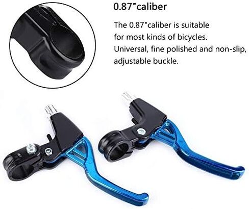 Brake Level,1 Pair Aluminium Alloy Mountain Bike Road MTB Cycling Brake Level Handles (4 Colors:Red,Blue,Black,Silver)(Silver) and Spare Parts in Saudi Arabia