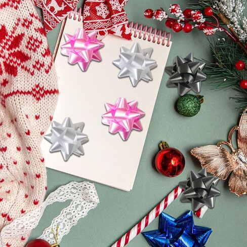 3 Inch Gift Bows, 30 PCS Small Star Bows for Gift Wrapping and Presents, Multi Color Gift Wrap Bow for Party, Holidays, Christmas, Birthdays, Baby Shower in Kuwait