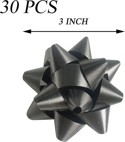 3 Inch Gift Bows, 30 PCS Small Star Bows for Gift Wrapping and Presents, Multi Color Gift Wrap Bow for Party, Holidays, Christmas, Birthdays, Baby Shower in Kuwait