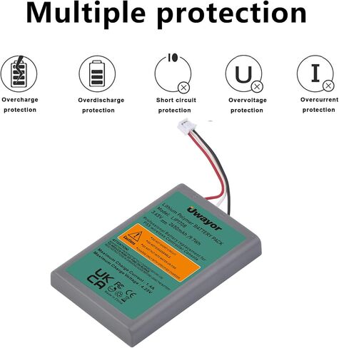 بطارية وحدة التحكم Uwayor PS5، بطارية 2650 مللي أمبير LIP1708 لجهاز Sony PS5 Playstation 5 DualSense CFI-ZCT1W وحدة التحكم اللاسلكية in Kuwait