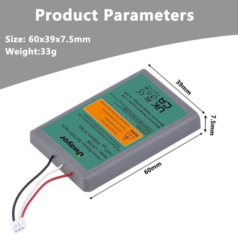 بطارية وحدة التحكم Uwayor PS5، بطارية 2650 مللي أمبير LIP1708 لجهاز Sony PS5 Playstation 5 DualSense CFI-ZCT1W وحدة التحكم اللاسلكية in Kuwait