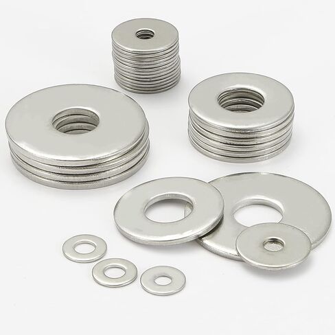 #12 Washers Flat, 12 x 3/4" Stainless Steel Fender Flat Washers for Screws, 3/4" Outside Diameter Metal Washers for Bolts, 18-8 (304) Stainless Steel Lock Washer #12 (20Pack) in Saudi Arabia