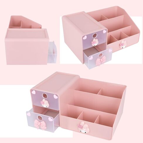 Roffatide أنيمي سطح المكتب سينامورول مكتب اللوازم المكتبية حامل قلم الحاويات لمكتب قلم رصاص بشكل جذاب كأس وعاء فرشاة للمكياج حامل صندوق صغير in Kuwait