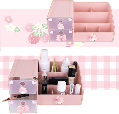 Roffatide أنيمي سطح المكتب سينامورول مكتب اللوازم المكتبية حامل قلم الحاويات لمكتب قلم رصاص بشكل جذاب كأس وعاء فرشاة للمكياج حامل صندوق صغير in Kuwait