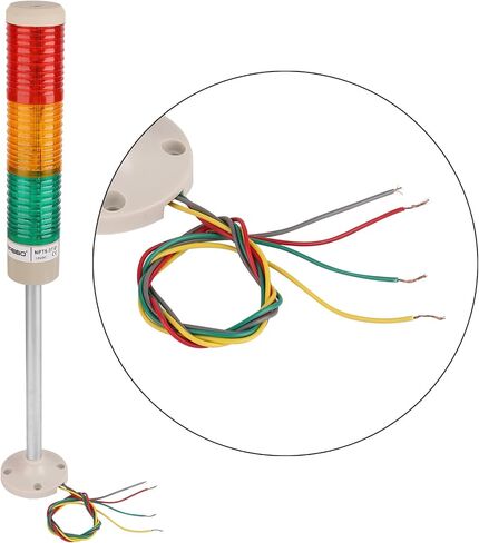 Nxtop عمود ضوء الإشارة الصناعية LED إنذار برج مستدير مؤشر ضوئي تحذير ضوء r أحمر أخضر أصفر تيار مستمر 12 فولت ثابت على in Saudi Arabia