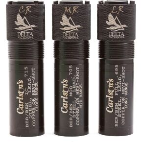 Carlsons Choke Tubes Delta Waterfowl,12 Gauge, Compatible for Beretta Benelli Mobil, 3 Pack, Close, Mid & Long Range, Blued Steel, Made in USA in Saudi Arabia