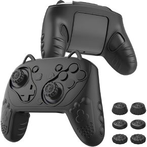 مجموعة حافظة وحدة تحكم من السيليكون متوافقة مع نينتندو سويتش 2 برو، وملحقات لوحة الألعاب - غطاء حماية ناعم مع 6 مقابض إبهام، مقاوم للصدمات وتصميم مريح للقبضة (برتقالي) in Kuwait