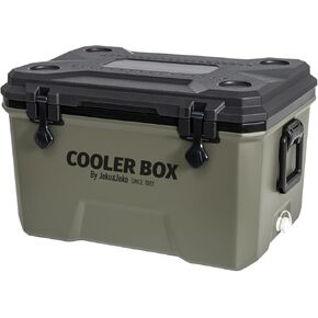 JEKO&JEKO 60/25 Portable Hard Cooler with Ice Packs, Long Insulated Ice Chest with Dual Latches, Bottle Opener & Drain Valve, Ideal for Camping, Fishing, Picnic, Beach (White/BlackGray) in Saudi Arabia