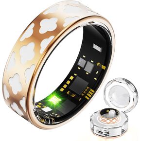 Smart Ring Health Tracker for Women Men, Fitness/Sleep/Stress/HR Tracker, Fitness Tracker with Steps, Distance & Calorie Count, iOS & Android Compatible, IP68 Waterproof (#12) in Kuwait