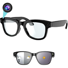 نظارات ذكية بتقنية الذكاء الاصطناعي مع كاميرا عالية الدقة 1080 بكسل، ترجمة فورية بتقنية الذكاء الاصطناعي، صوت بلوتوث - نظارات ذكية مزودة بكاميرا، مسجل فيديو بدون استخدام اليدين للسفر والرياضة والاستخدام الخارجي (M01) in Kuwait